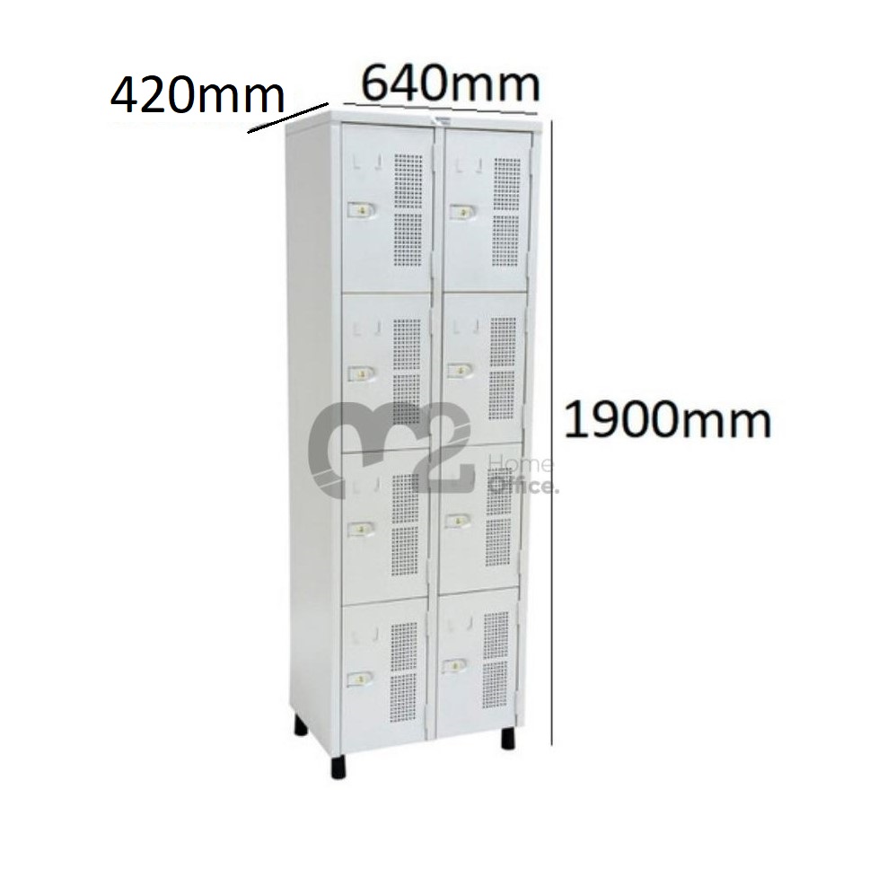 Roupeiro Para Vestiário RGRSP-4/8 Sobreposto com 8 Portas - com PITÃO - RCH